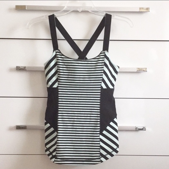 LULULEMON CLASSIC STRIPE MINT TANK TOP - Picture 4 of 10